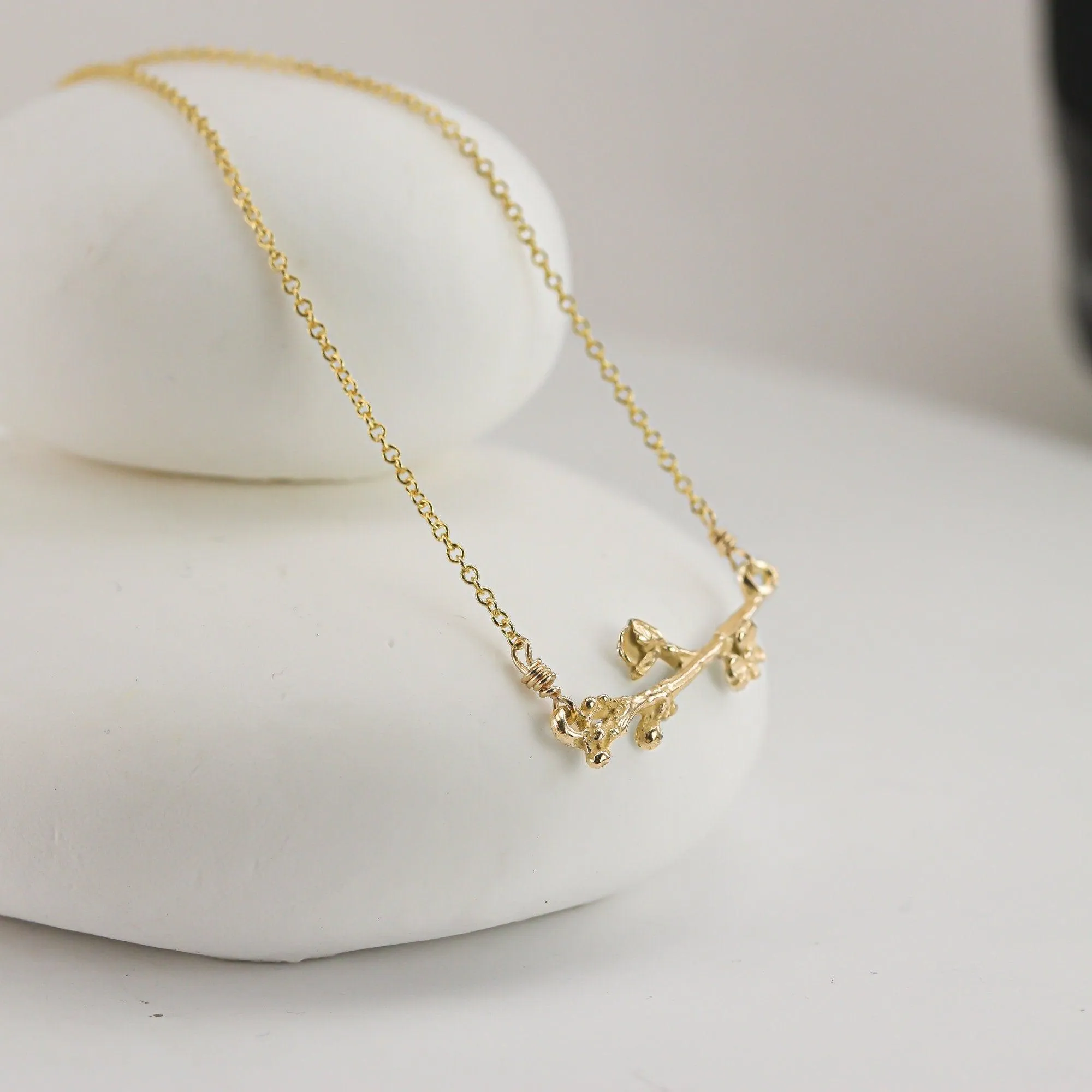 Cherry Blossom Branch Necklace