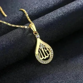 Creative Middle East Drop-shaped Copper Necklace for Wpmen