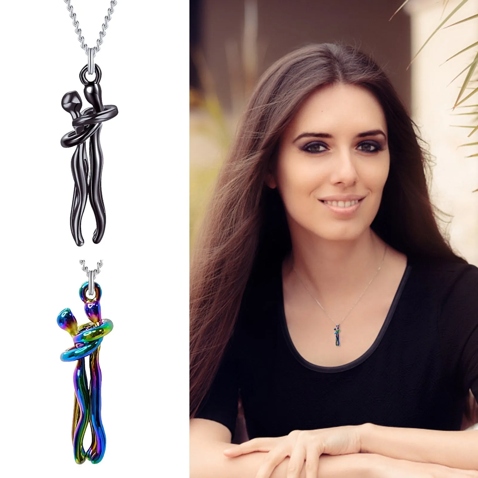 Funki Buys | Necklaces | Unisex Lovers Embrace Hug Necklace