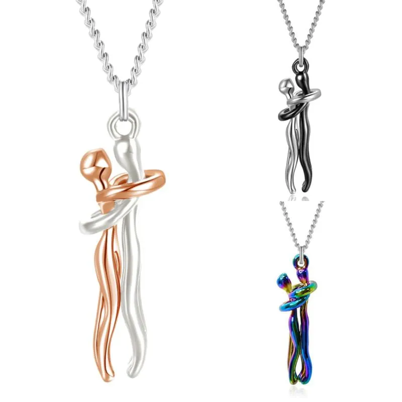 Funki Buys | Necklaces | Unisex Lovers Embrace Hug Necklace
