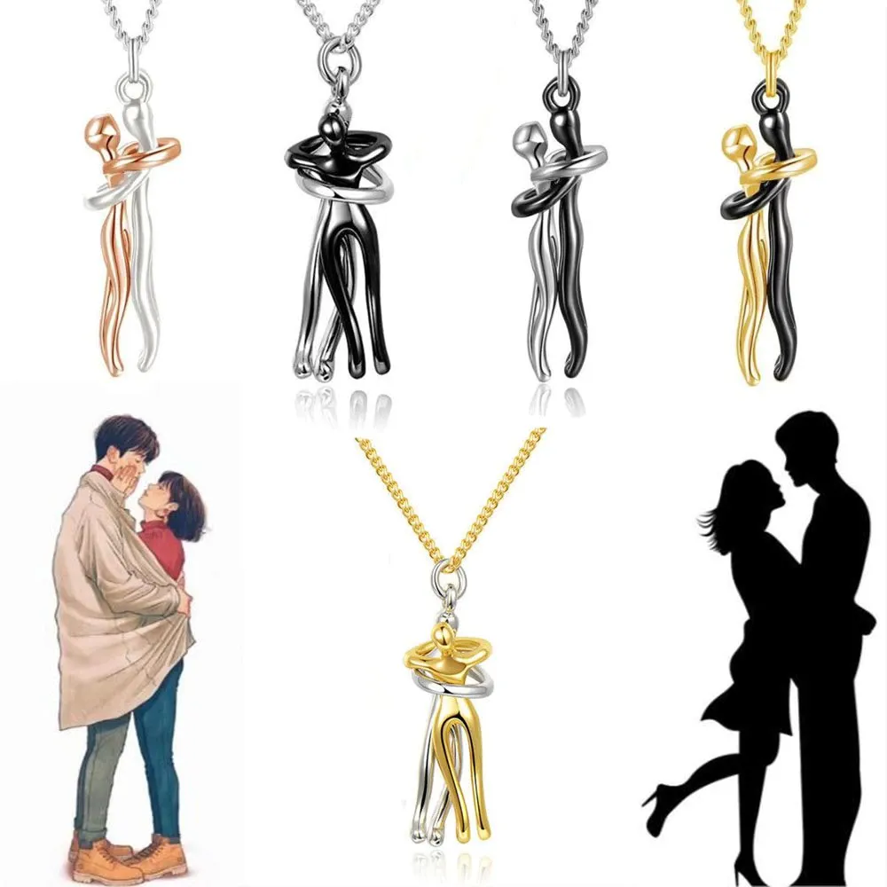 Funki Buys | Necklaces | Unisex Lovers Embrace Hug Necklace