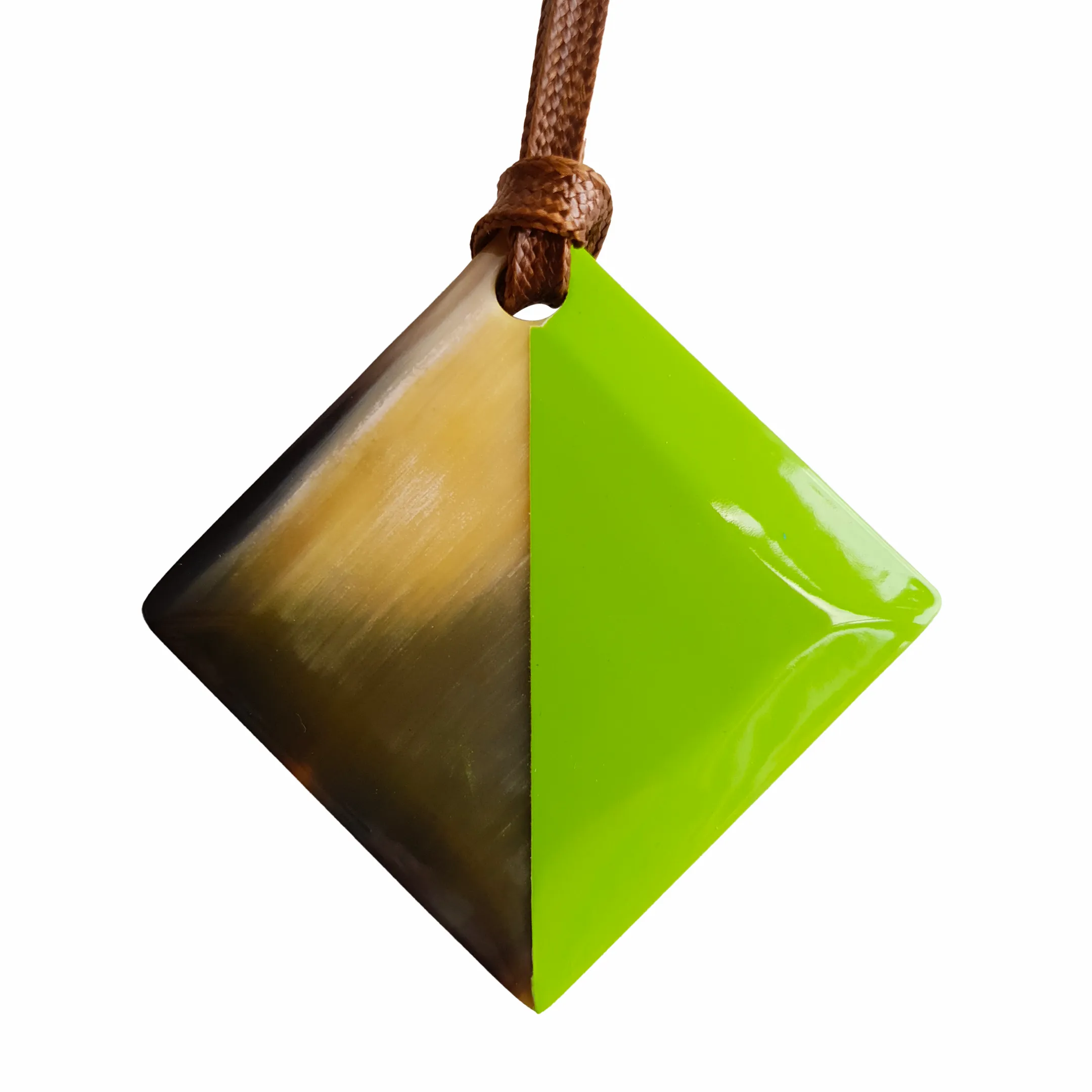Handmade Pendant J17526, Made by Buffalo Horn and Lacquer