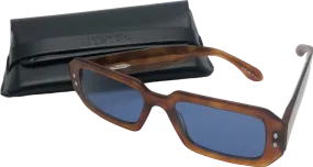 Isabel Marant Brown Tortoiseshell Sunglasses In Case