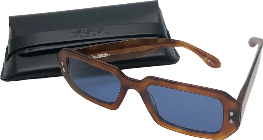 Isabel Marant Brown Tortoiseshell Sunglasses In Case
