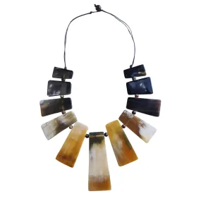 Mystery Horn Necklace J17873, Made by Natural Buffalo Horn