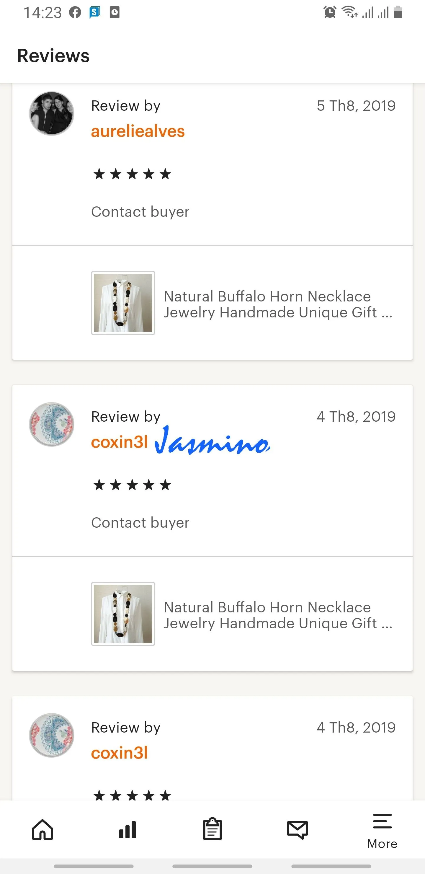 Rustic Buffalo Horn Necklace J17519, Handmade Product from Vietnam