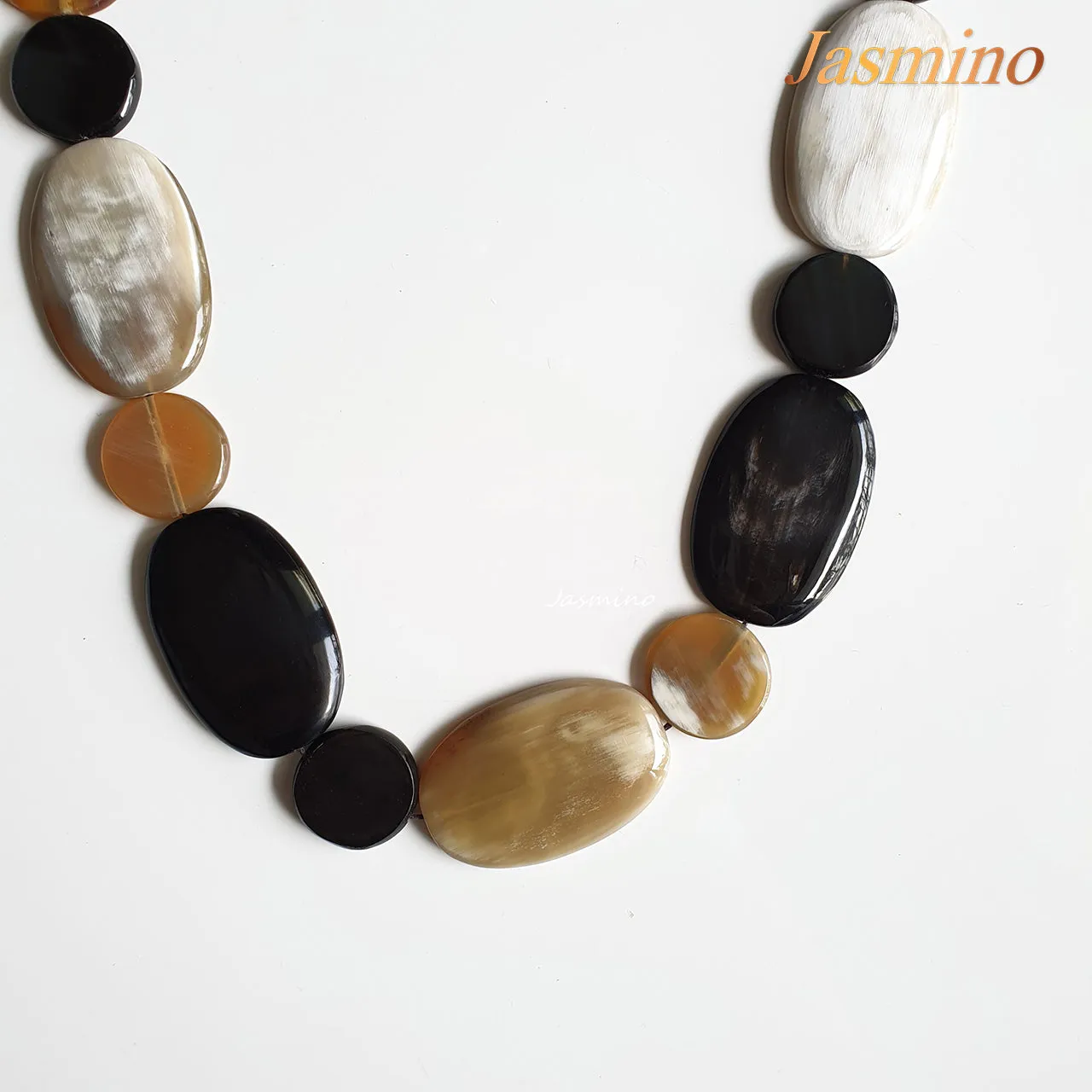 Rustic Buffalo Horn Necklace J17519, Handmade Product from Vietnam