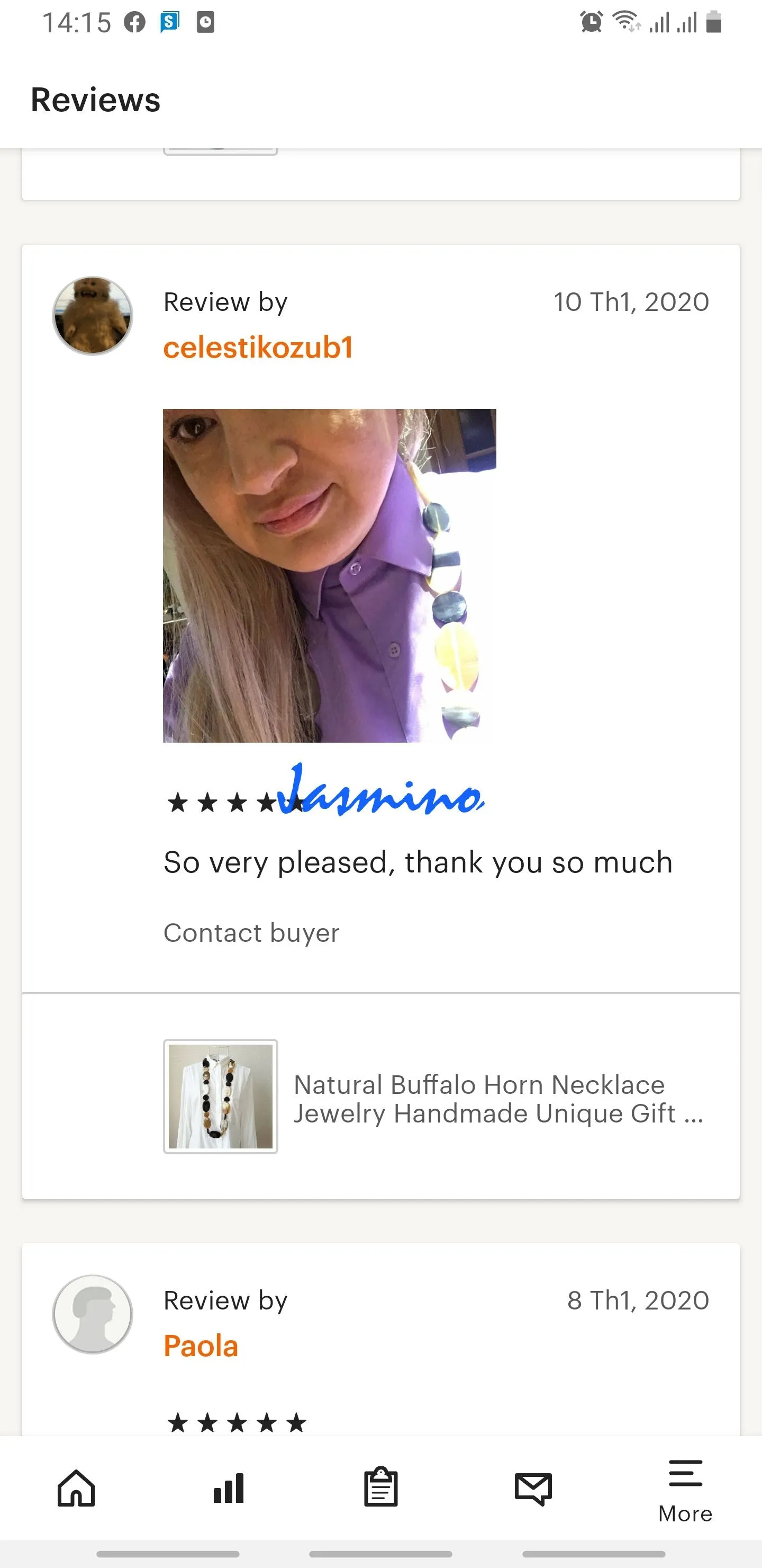 Rustic Buffalo Horn Necklace J17519, Handmade Product from Vietnam