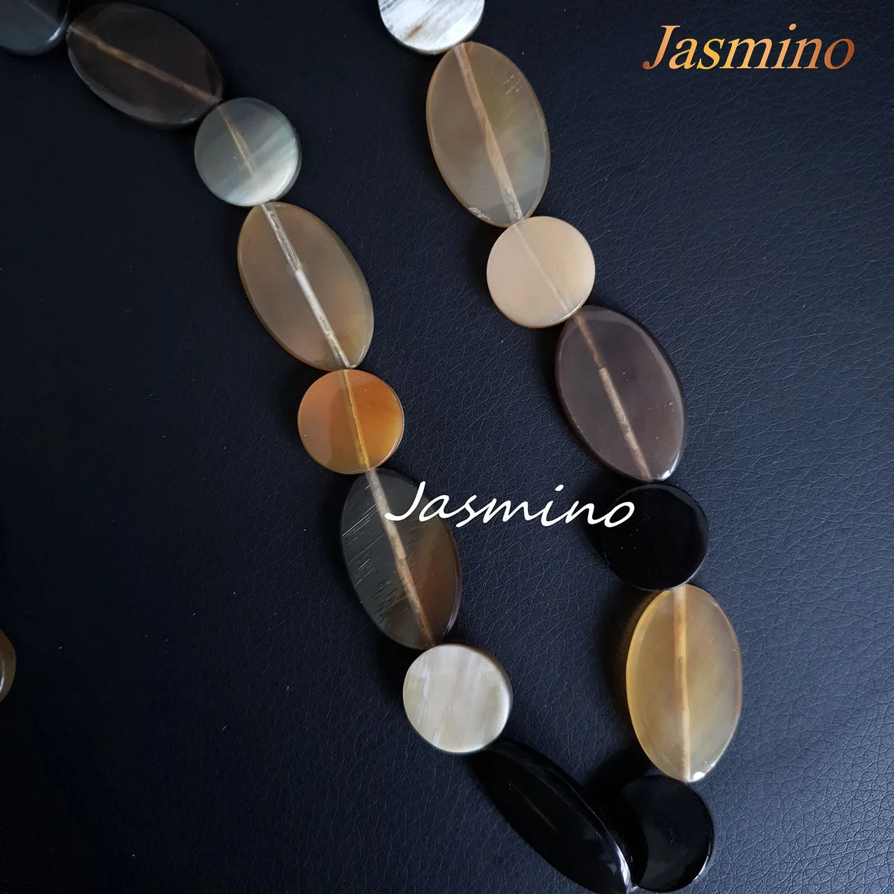 Rustic Buffalo Horn Necklace J17519, Handmade Product from Vietnam