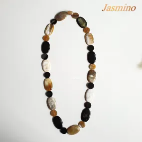 Rustic Buffalo Horn Necklace J17519, Handmade Product from Vietnam