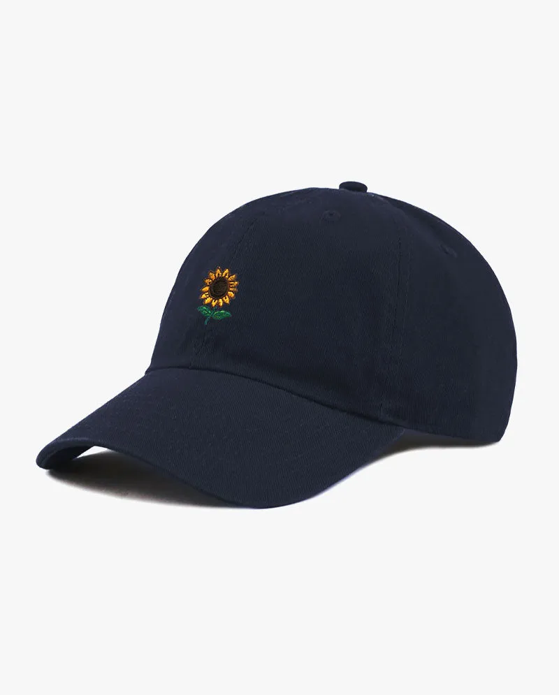 The Hat Depot - Embroidered Sun Flower Baseball Cap