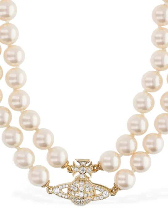 Vivienne Westwood   Graziella two row imitation pearl choker 