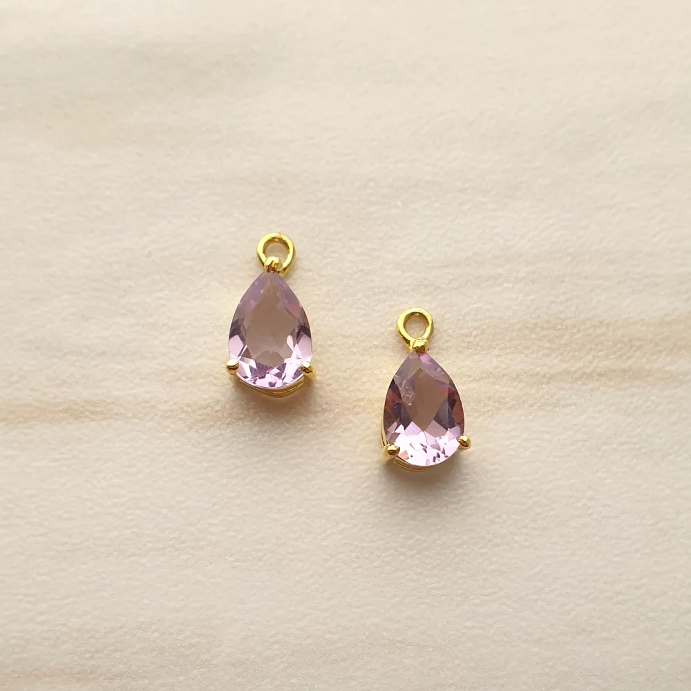 White Topaz & Amethyst Separates Earrings
